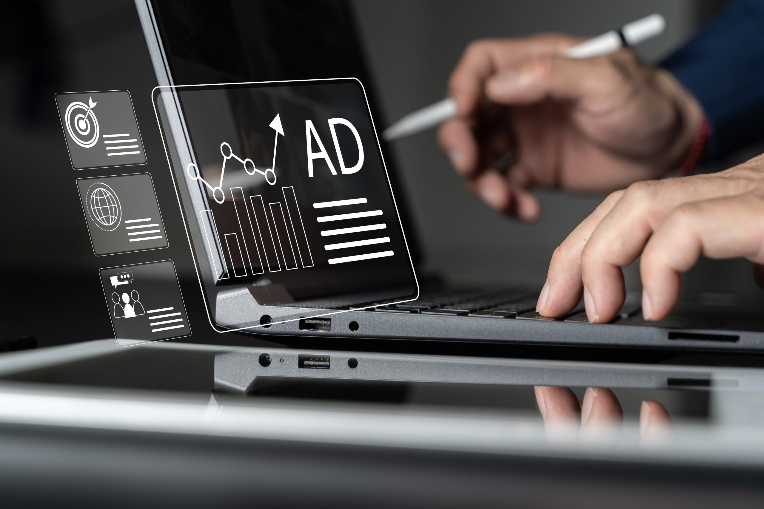 Digital marketing commerce online sale concept, Businessman use