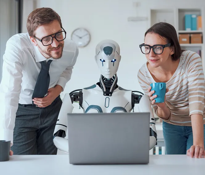 business-people-supervising-robot-work